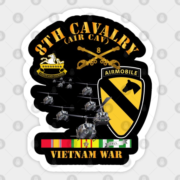 8th Cavalry (Air Cav) - 1st  Cav Division w SVC Sticker by twix123844